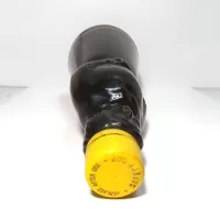 Mrs. Butterworth 10H Brown Bottle with Yellow Top: Top - Click to enlarge