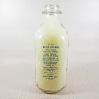 Meyer's Ohio Blue Ribbon Vintage ACL Quart Milk Bottle: Back - Click to enlarge