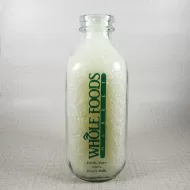 Whole Foods Market StanPac Glass Quart Milk Bottle: Front