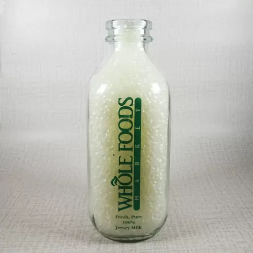 Whole Foods Market StanPac Glass Quart Milk Bottle: Front