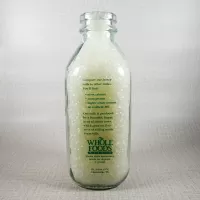 Whole Foods Market StanPac Glass Quart Milk Bottle: Back - Click to enlarge
