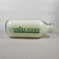 Whole Foods Market StanPac Glass Quart Milk Bottle: Flat with Beads - Click to enlarge