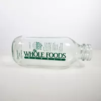 Whole Foods Market StanPac Glass Quart Milk Bottle: Flat Clear - Click to enlarge