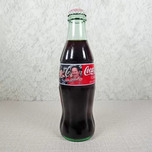 Dale Earnhardt Jr and Sr Nascar Full Coke Classic Bottle: Front