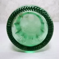 Peoria Illinois 6 fl. oz. empty no refill green glass hobbleskirt Coke bottle: Bottom - Click to enlarge