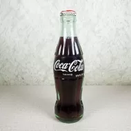 No Location Vintage 6-1/2 oz. Full Coke Bottle: Front