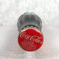 Jacksonville Florida vintage 8 oz full hobbleskirt no refill Coke bottle. Red Coca Cola Classic cap: Top - Click to enlarge