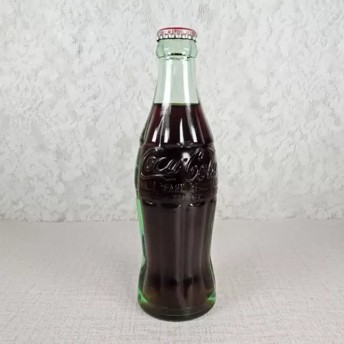 Atlanta Georgia Full Coke Bottle with Coca Cola Classic Cap: Front
