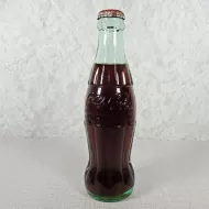 Peoria Illinois Full Coke Bottle with Coke Classic Cap: Front