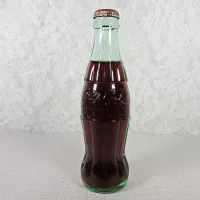 Peoria Illinois Full Coke Bottle with Coke Classic Cap: Front - Click to enlarge
