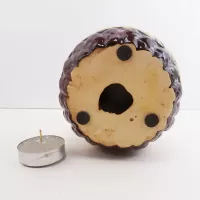 Deer in the Forest Round Ceramic Tealight Candle Holder: Bottom - Click to enlarge