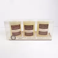 LED Real Wax Flameless Flickering Pillar Candles 3 Pack: Front 