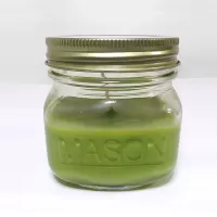 Apple Pie 3.75 oz. Scented Candle in a Glass Mason Jar: Front - Click to enlarge