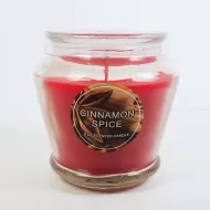 Cinnamon Spice 3 oz. Scented Candle Glass Container: Front