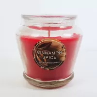 Cinnamon Spice 3 oz. Scented Candle Glass Container: Front - Click to enlarge
