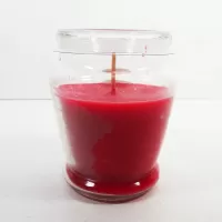 Cinnamon Spice 3 oz. Scented Candle Glass Container: Back - Click to enlarge