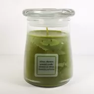 Citrus Cilantro 15 oz. Scented Candle in a Glass Jar: Front