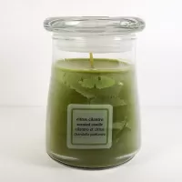 Citrus Cilantro 15 oz. Scented Candle in a Glass Jar: Front - Click to enlarge