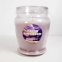 Fresh Lavender 3 oz. Scented Candle Glass Container: Front - Click to enlarge