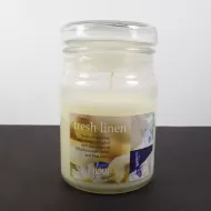 Fresh Linen 3.5 oz. Scented Candle in Glass Jar: Front