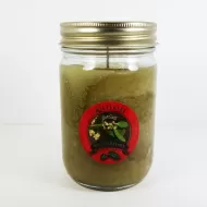 Mistletoe 8 oz. Scented Candle in a Glass Jar: Front