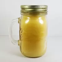 French Vanilla Scented Candle in Large Glass Mug: Back - Click to enlarge