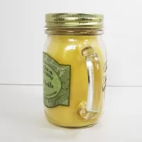 French Vanilla Scented Candle in Large Glass Mug: Side - Click to enlarge