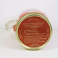 Strawberries and cream scented candle in large glass mug with handle: Top - Click to enlarge