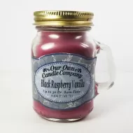 Black Raspberry Vanilla Candle in Small Glass Mug: Front