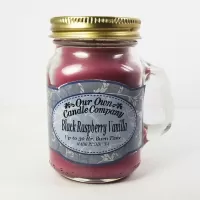 Black Raspberry Vanilla Candle in Small Glass Mug: Front - Click to enlarge