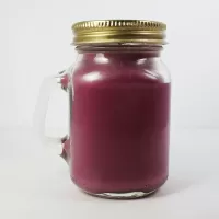 Black Raspberry Vanilla Candle in Small Glass Mug: Back - Click to enlarge