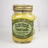 French Vanilla Candle in Small Glass Mug: Front