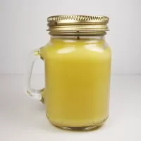 French Vanilla Candle in Small Glass Mug: Back - Click to enlarge