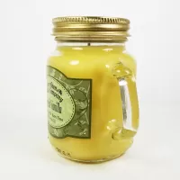 French Vanilla Candle in Small Glass Mug: Side - Click to enlarge