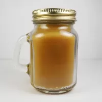 Hot Buns Scented Candle in Small Glass Mug: Back - Click to enlarge