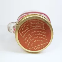 Wine and Roses Scented Candle in Small Glass Mug: Top - Click to enlarge
