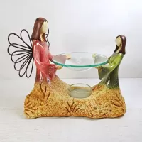 Angel and Child Emerging from the Earth Candle Warmer - Click to enlarge