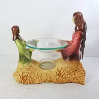 Angel and Child Emerging from the Earth Candle Warmer - Click to enlarge