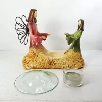 Angel and Child Emerging from the Earth Candle Warmer - Click to enlarge