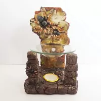 Tarantulas on a Crumbling Old Brick Wall Candle Warmer: Front - Click to enlarge