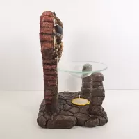 Tarantulas on a Crumbling Old Brick Wall Candle Warmer: Right - Click to enlarge
