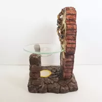 Tarantulas on a Crumbling Old Brick Wall Candle Warmer: Left - Click to enlarge