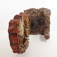 Tarantulas on a Crumbling Old Brick Wall Candle Warmer: Top - Click to enlarge