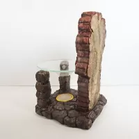 Tarantulas on a Crumbling Old Brick Wall Candle Warmer: Leftish - Click to enlarge