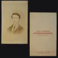 Antique CDV Carte De Visite of a Clean Shaven Man: Front and Back