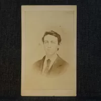Antique CDV Carte De Visite of a Clean Shaven Man: Front - Click to enlarge