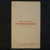 Antique CDV Carte De Visite of a Clean Shaven Man: Back - Click to enlarge