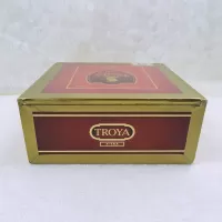 Troya X-tra Vintage Paper Covered Wood Cigar Box: Back - Click to enlarge