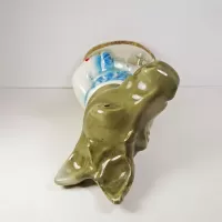 Donkey in Clown Suit 1968 Vintage Jim Beam Decanter: Top - Click to enlarge