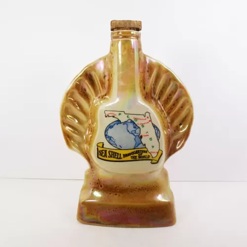 Florida Seashell Headquarters 1968 Jim Beam Decanter: Front